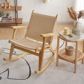 Modern Simple Style Wood Rocking Chair Couch Set